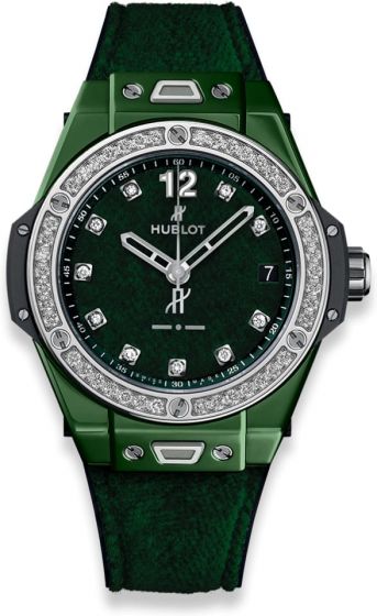 Wholesale Replica Cheap HUBLOT BIG BANG ONE CLICK ITALIA INDEPENDENT DARK GREEN VELVET watch 465.GX.277G.NR.1204.ITI18